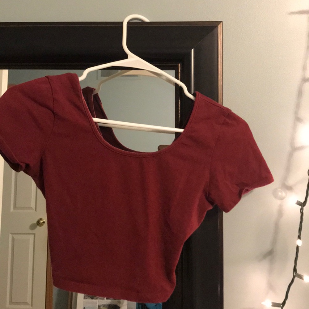Burgundy crop top